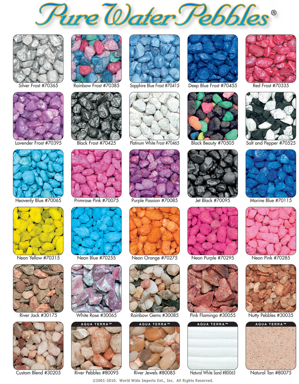 PureWaterPebbles® aquarium gravel brochure