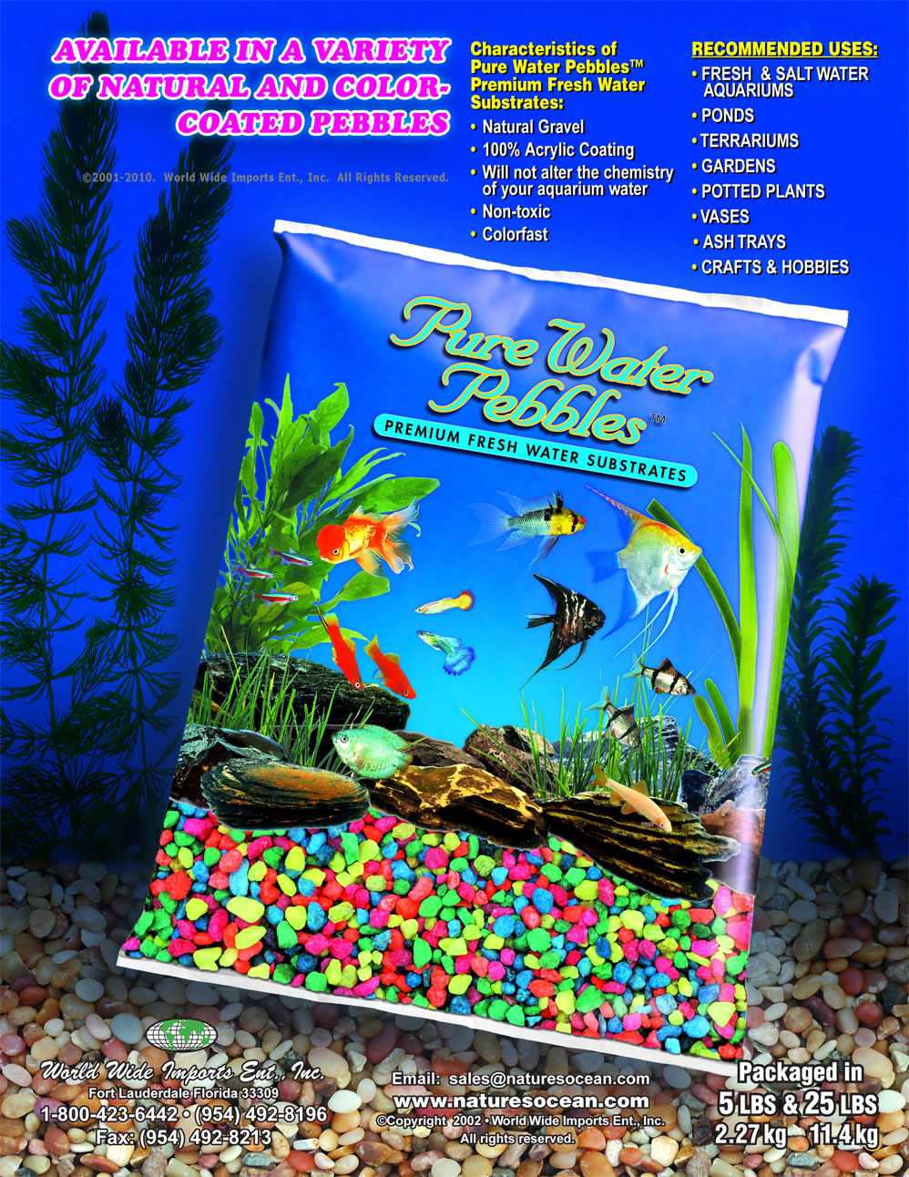 PureWaterPebbles® aquarium gravel brochure
